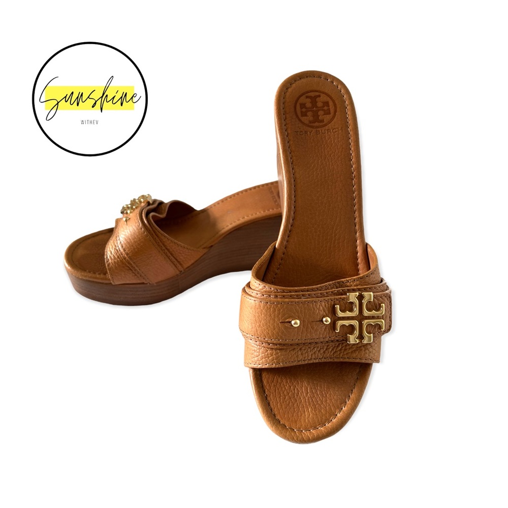 Tory Burch Brown Wedge Sandals